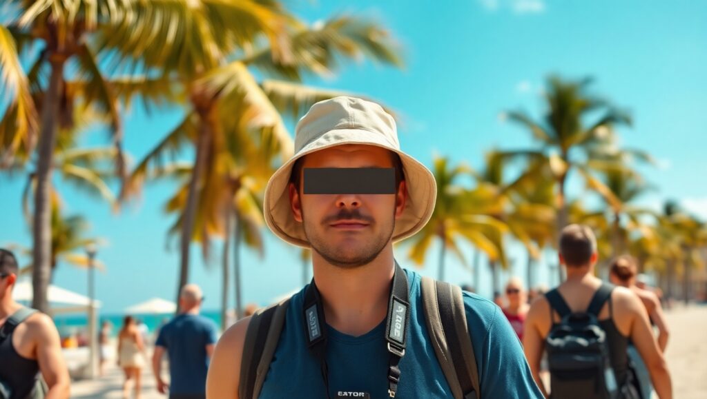 touriste ayant la honte