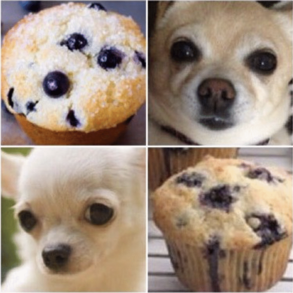 un chien muffin